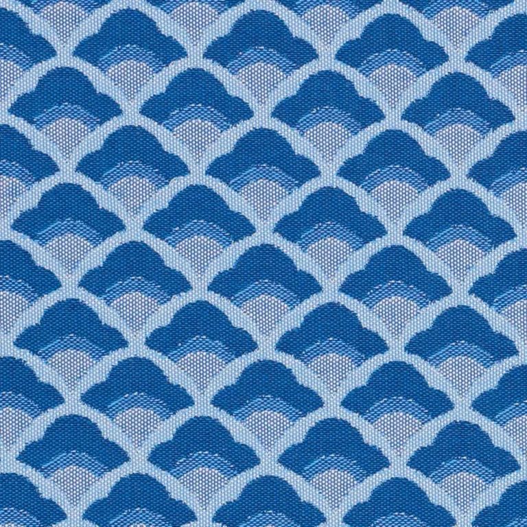 Schumacher 77180 Wilhelm Blue fabric swatch