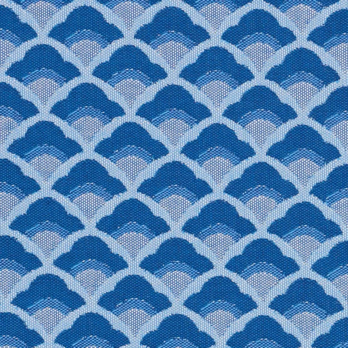 Schumacher 77180 Wilhelm Blue fabric swatch