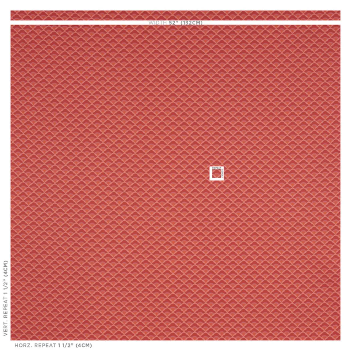 Schumacher 77181 Wilhelm Coral fabric swatch