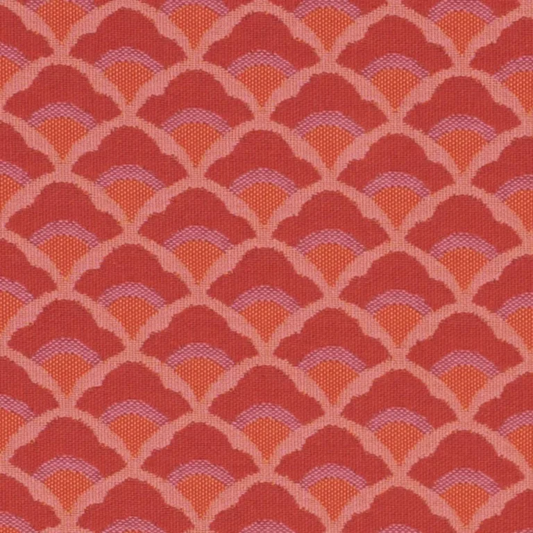 Schumacher 77181 Wilhelm Coral fabric swatch