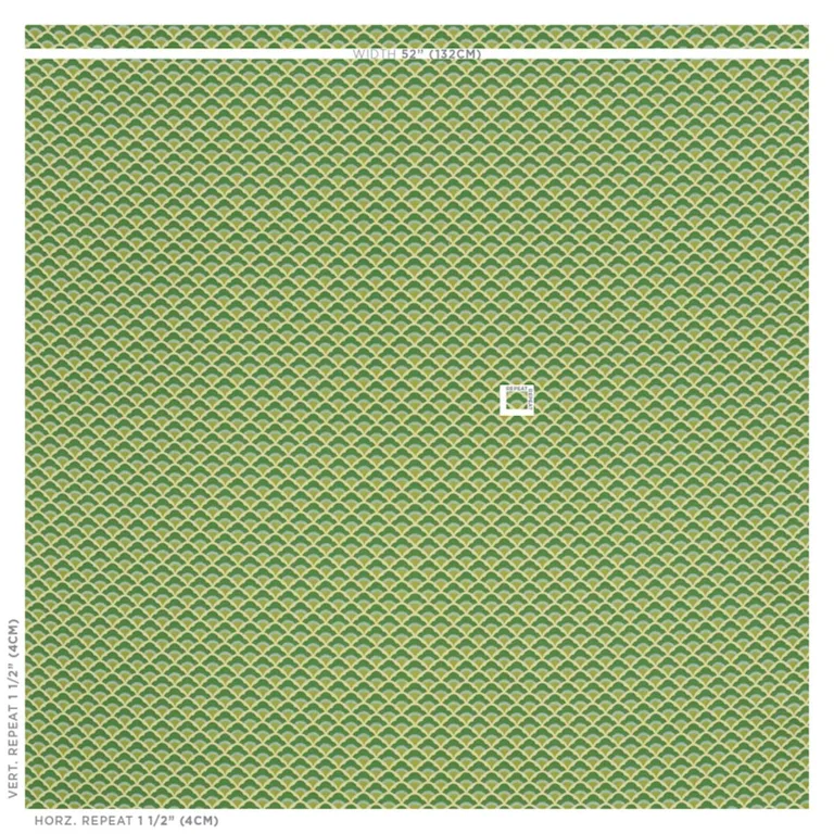 Schumacher 77182 Wilhelm Kelly Green fabric swatch