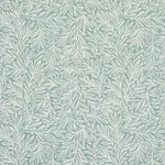 Schumacher 182180 Willow Leaf Aqua fabric swatch
