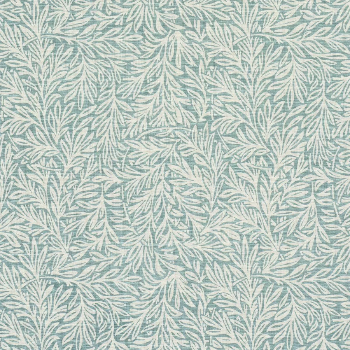 Schumacher 182180 Willow Leaf Aqua fabric swatch