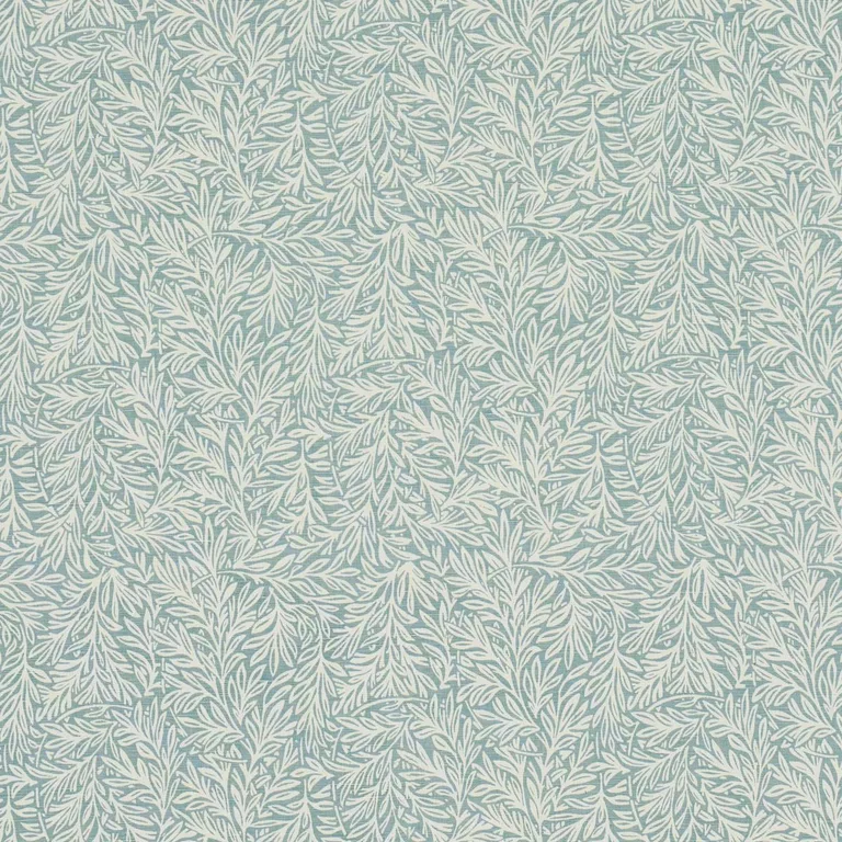 Schumacher 182180 Willow Leaf Aqua fabric swatch