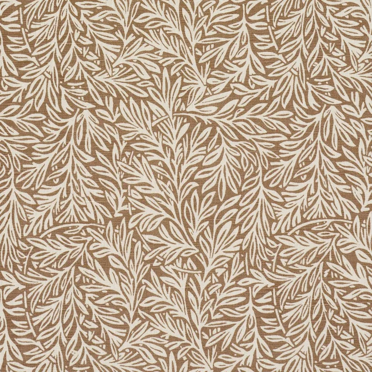 Schumacher 182182 Willow Leaf Mocha fabric swatch