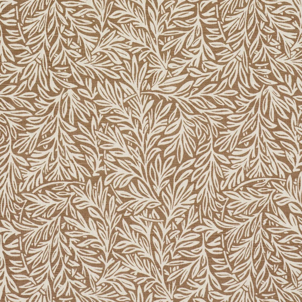 Schumacher 182182 Willow Leaf Mocha fabric swatch