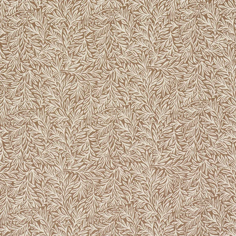 Schumacher 182182 Willow Leaf Mocha fabric swatch