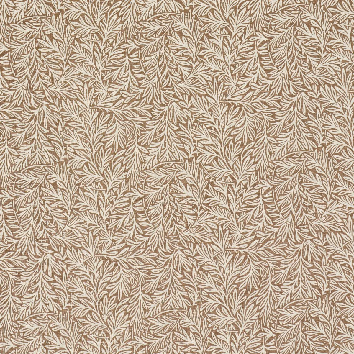 Schumacher 182182 Willow Leaf Mocha fabric swatch