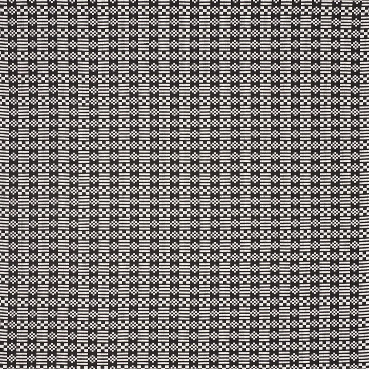 Schumacher 76791 Wilson Embroidery Black fabric swatch