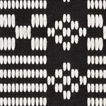 Schumacher 76791 Wilson Embroidery Black fabric swatch