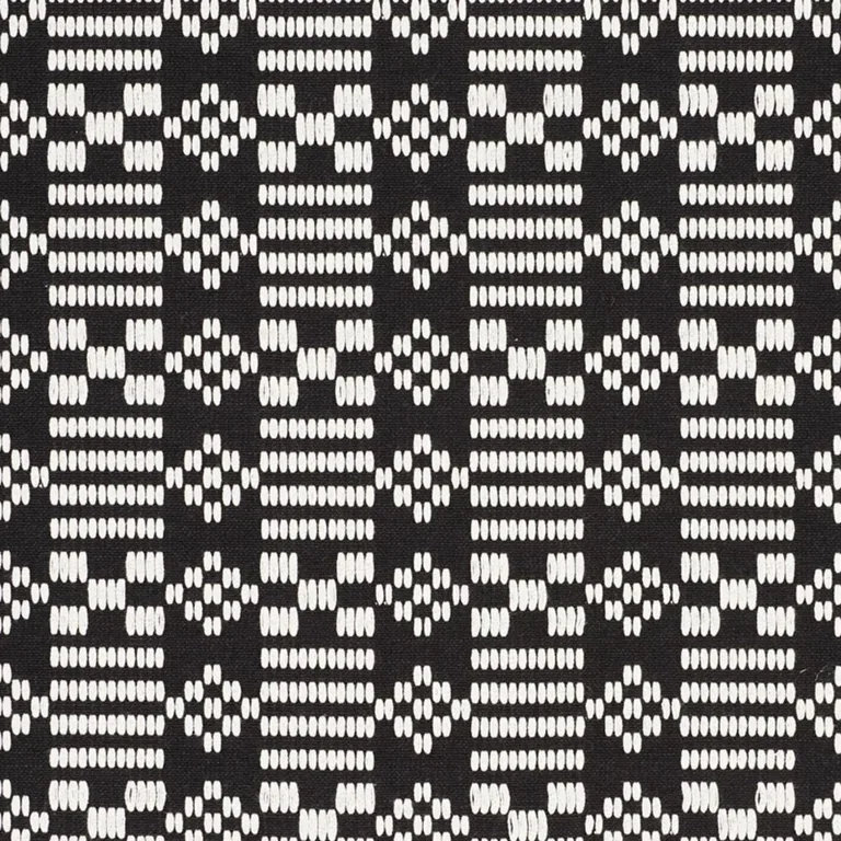 Schumacher 76791 Wilson Embroidery Black fabric swatch