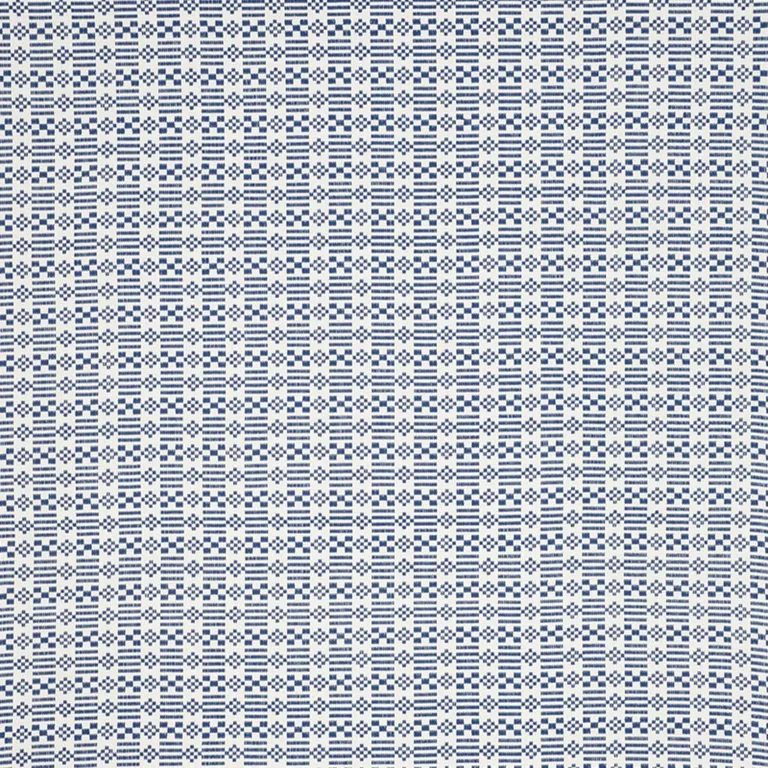 Schumacher 76790 Wilson Embroidery Indigo fabric swatch