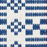 Schumacher 76790 Wilson Embroidery Indigo fabric swatch