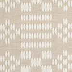 Schumacher 76792 Wilson Embroidery Sand fabric swatch