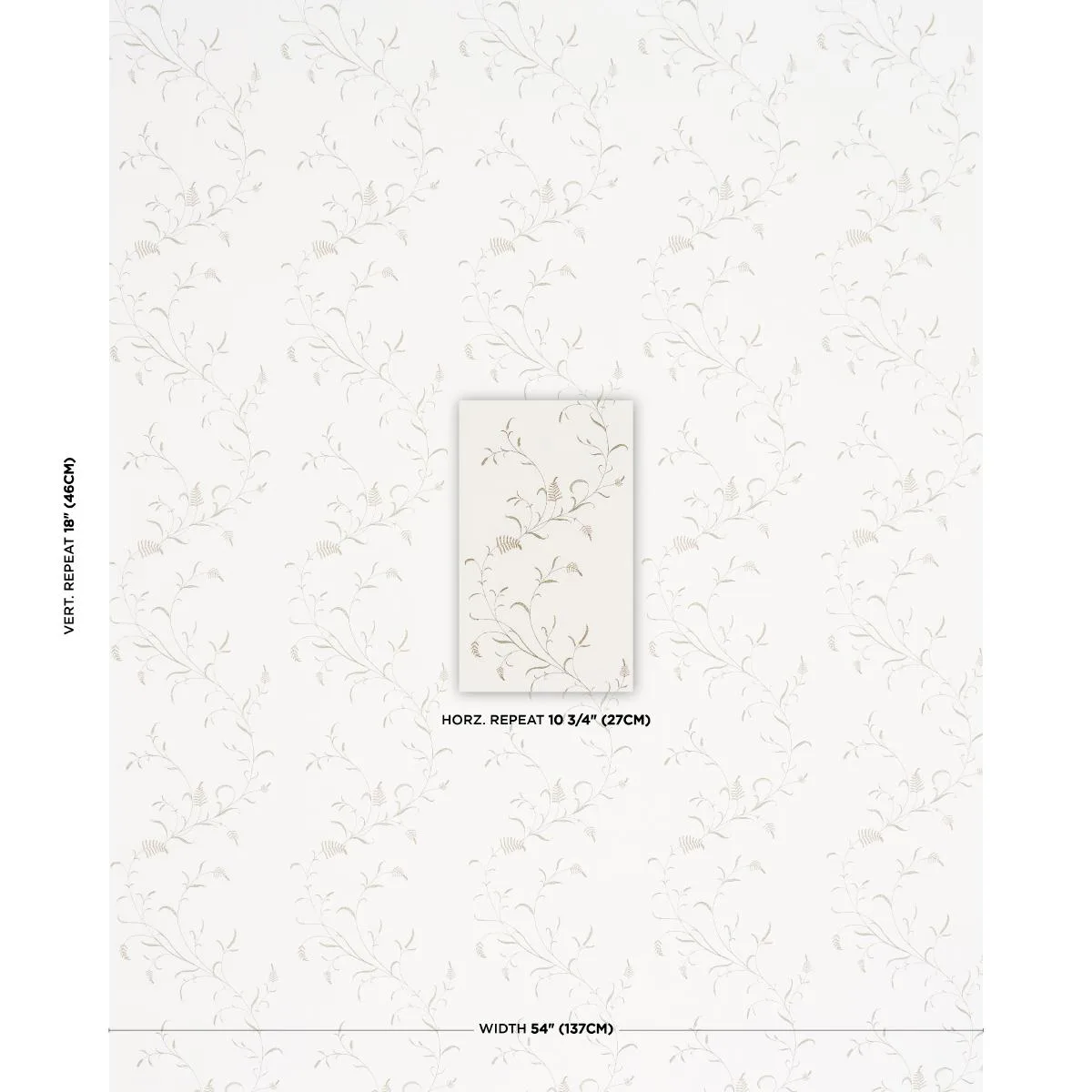 Schumacher 183202 Winding Wheat Neutral fabric swatch