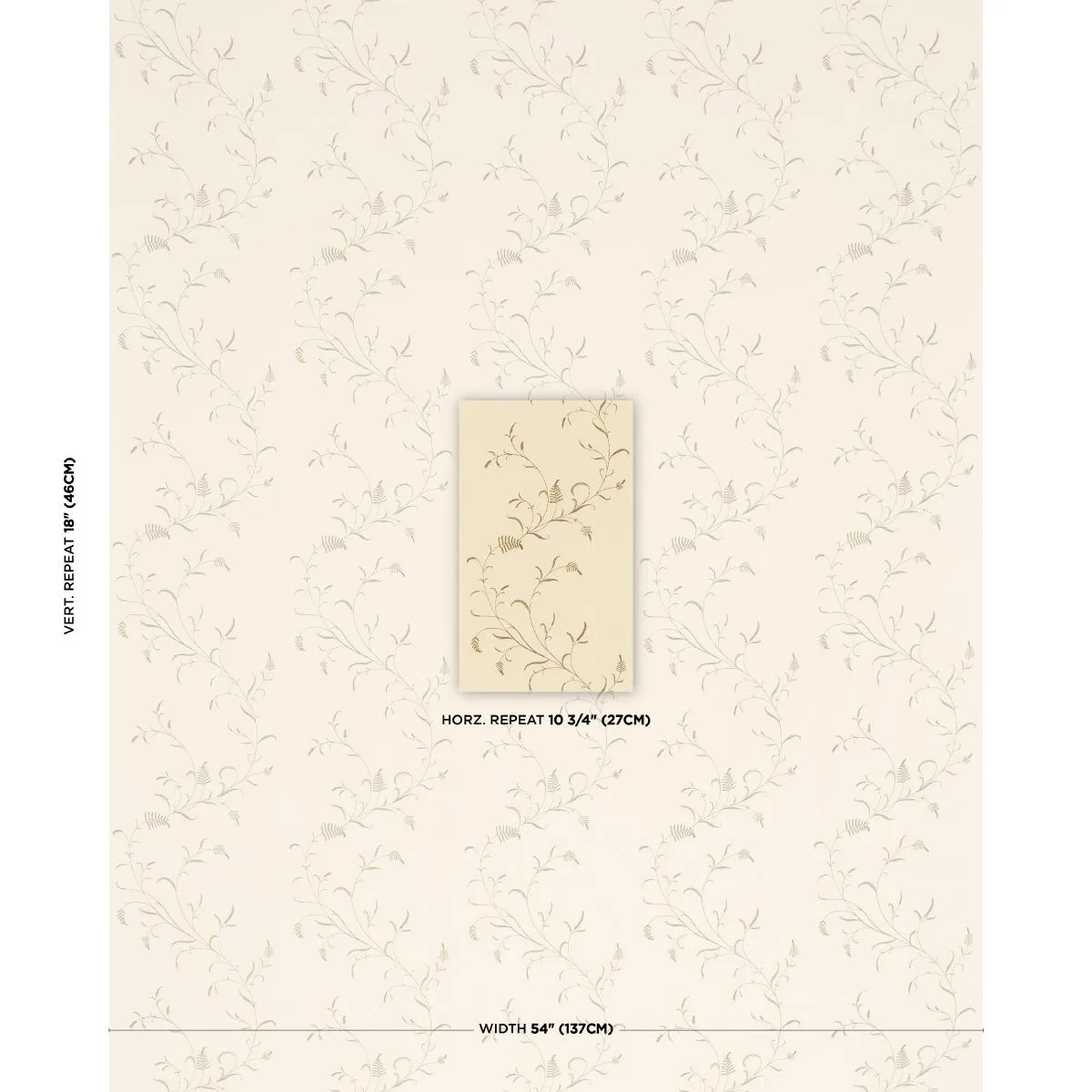 Schumacher 183200 Winding Wheat Yellow fabric swatch