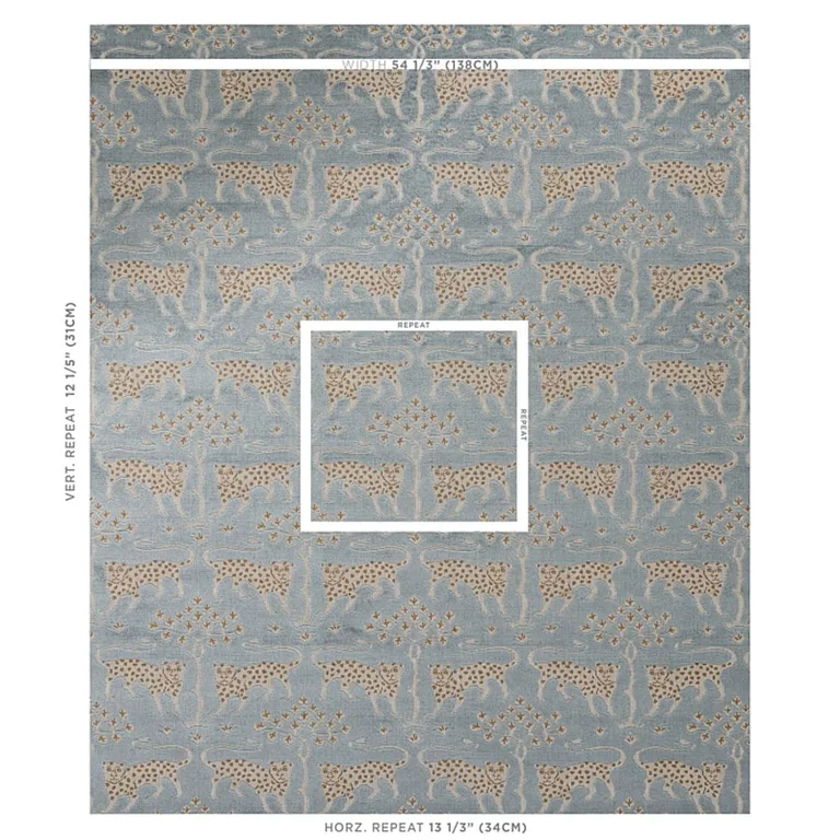 Schumacher 80080 Woodland Leopard Velvet Mineral fabric swatch