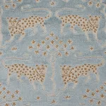 Schumacher 80080 Woodland Leopard Velvet Mineral fabric swatch