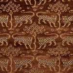 Schumacher 80083 Woodland Leopard Velvet Sepia fabric swatch