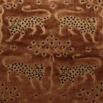 Schumacher 80083 Woodland Leopard Velvet Sepia fabric swatch
