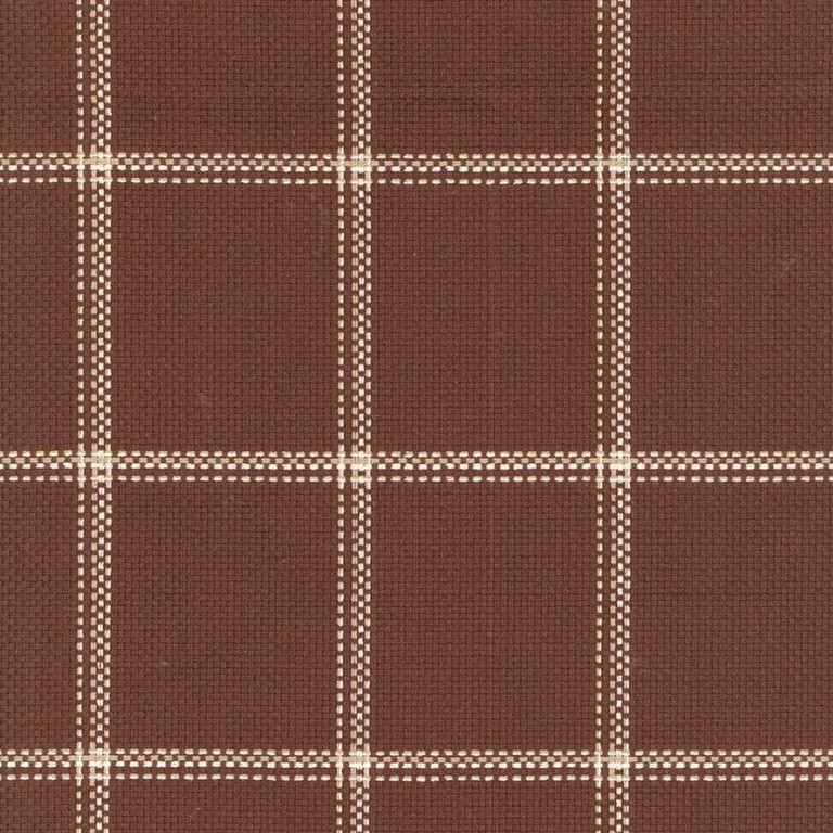 Schumacher 62413 Woodland Plaid Bark fabric swatch