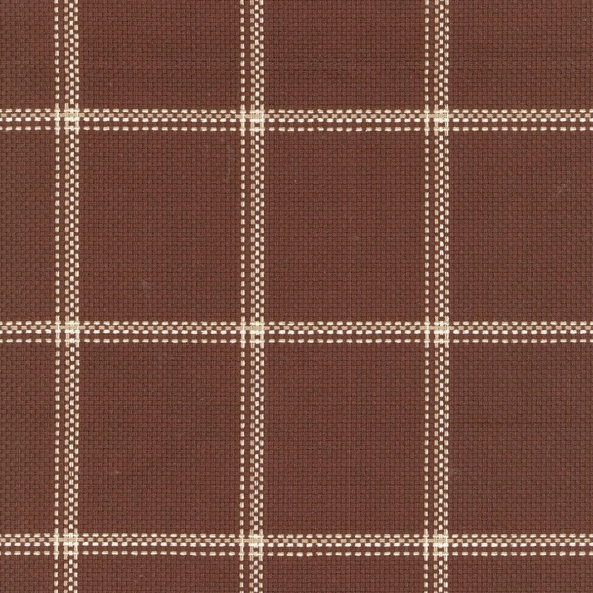 Schumacher 62413 Woodland Plaid Bark fabric swatch