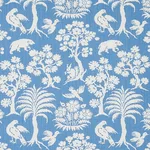Schumacher 176176 Woodland Silhouette Blue fabric swatch