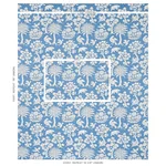 Schumacher 176176 Woodland Silhouette Blue fabric swatch