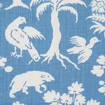Schumacher 176176 Woodland Silhouette Blue fabric swatch