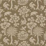 Schumacher 176172 Woodland Silhouette Mocha fabric swatch