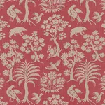 Schumacher 176171 Woodland Silhouette Rhubarb fabric swatch