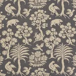 Schumacher 176175 Woodland Silhouette Steel fabric swatch