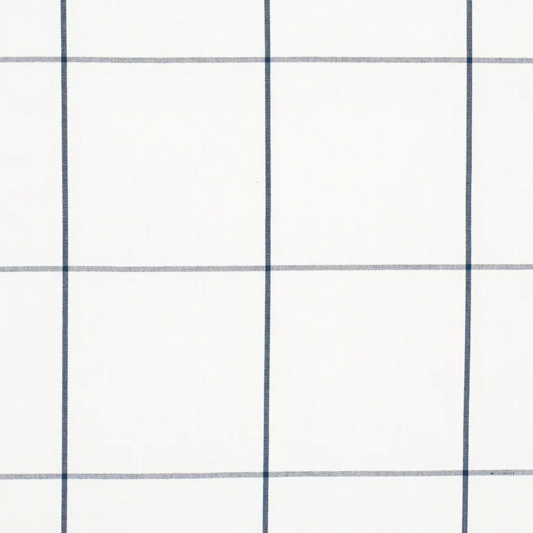 Schumacher 83034 Woodman Check Indigo fabric swatch
