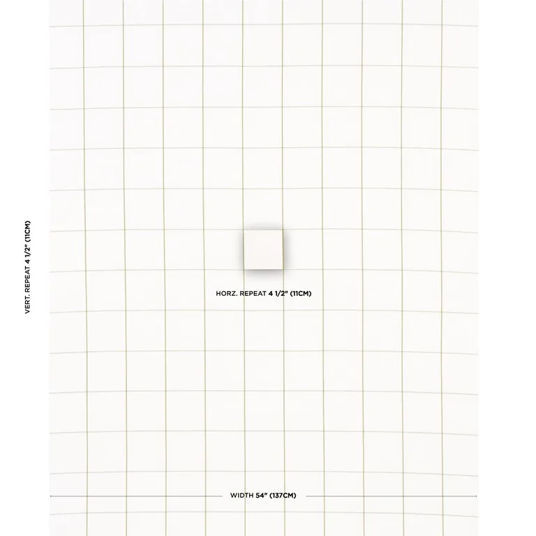 Schumacher 83033 Woodman Check Olive fabric swatch