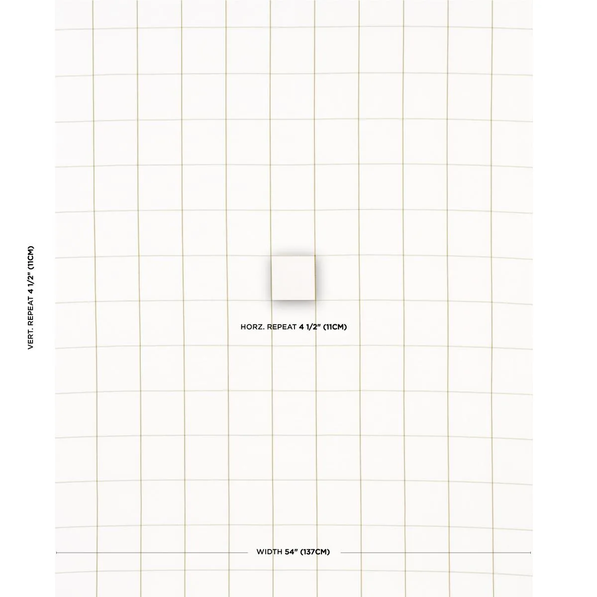 Schumacher 83033 Woodman Check Olive fabric swatch