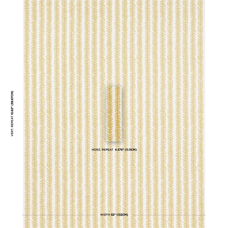 Schumacher WOOD008 Woodperry Mimosa fabric swatch