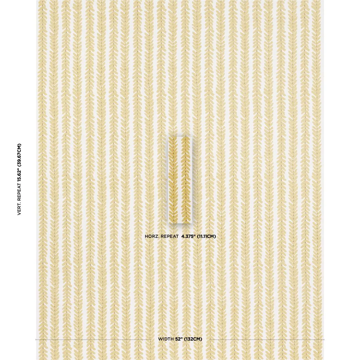 Schumacher WOOD008 Woodperry Mimosa fabric swatch