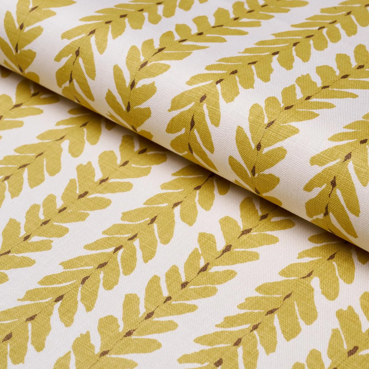 Schumacher WOOD008 Woodperry Mimosa fabric swatch