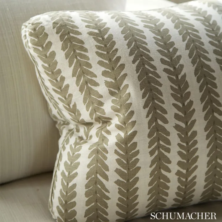 Schumacher WOOD006 Woodperry Sage fabric swatch