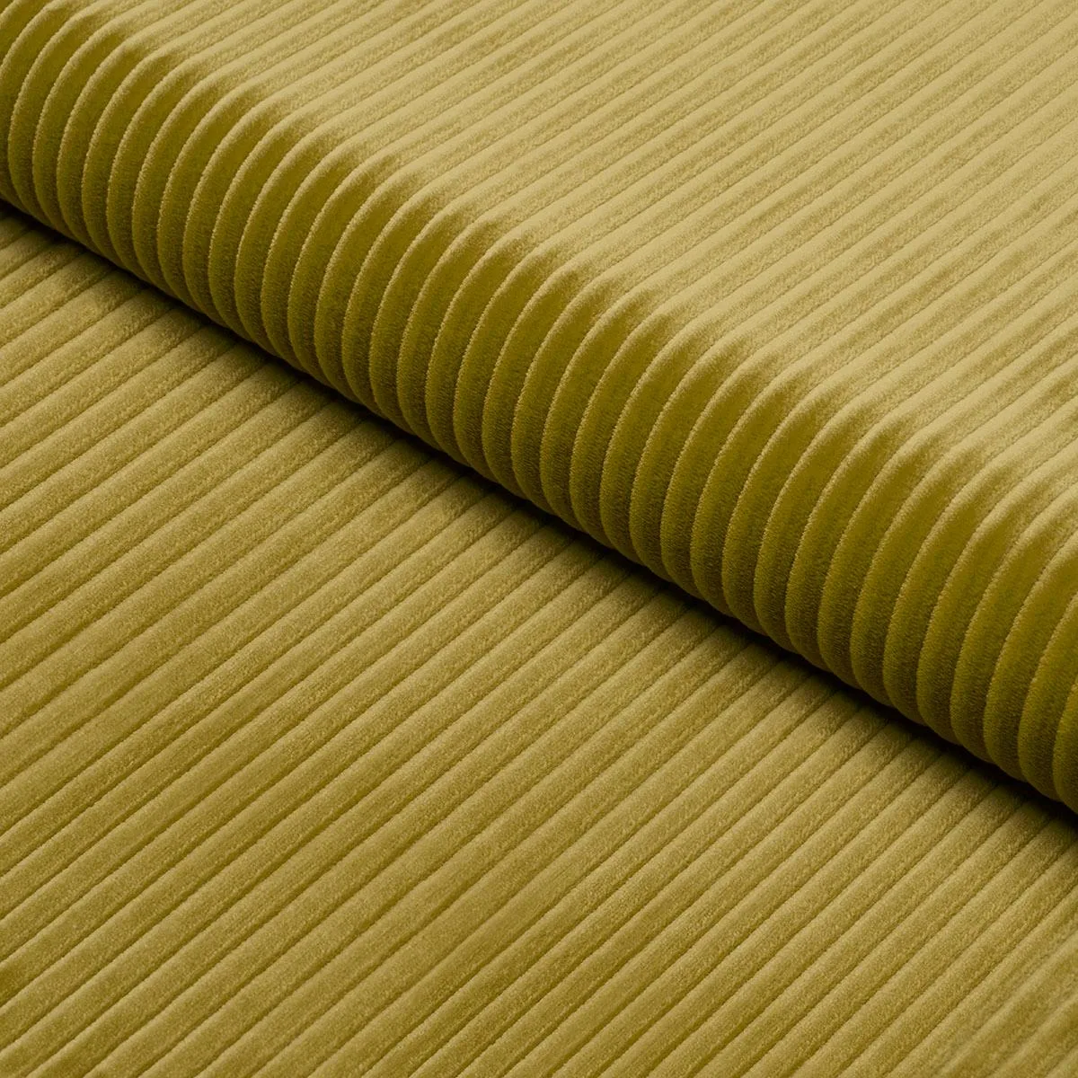 Schumacher 80458 Wyatt Corduroy Chartreuse fabric swatch