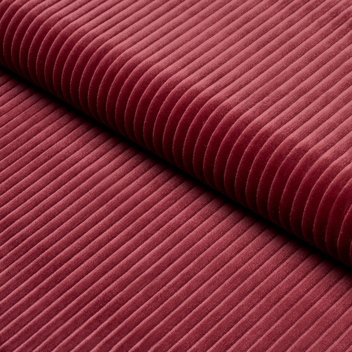 Schumacher 80457 Wyatt Corduroy Merlot fabric swatch