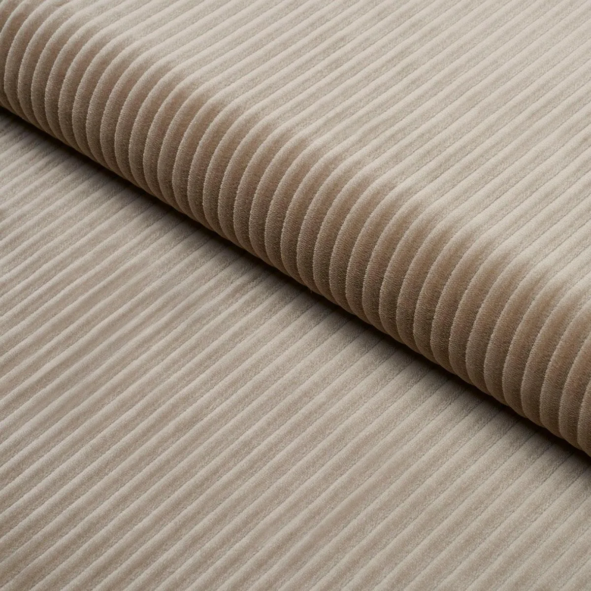 Schumacher 80459 Wyatt Corduroy Sandstone fabric swatch