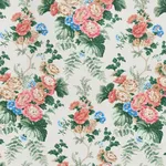 Schumacher 178111 Wycombe Park Red & Blue fabric swatch