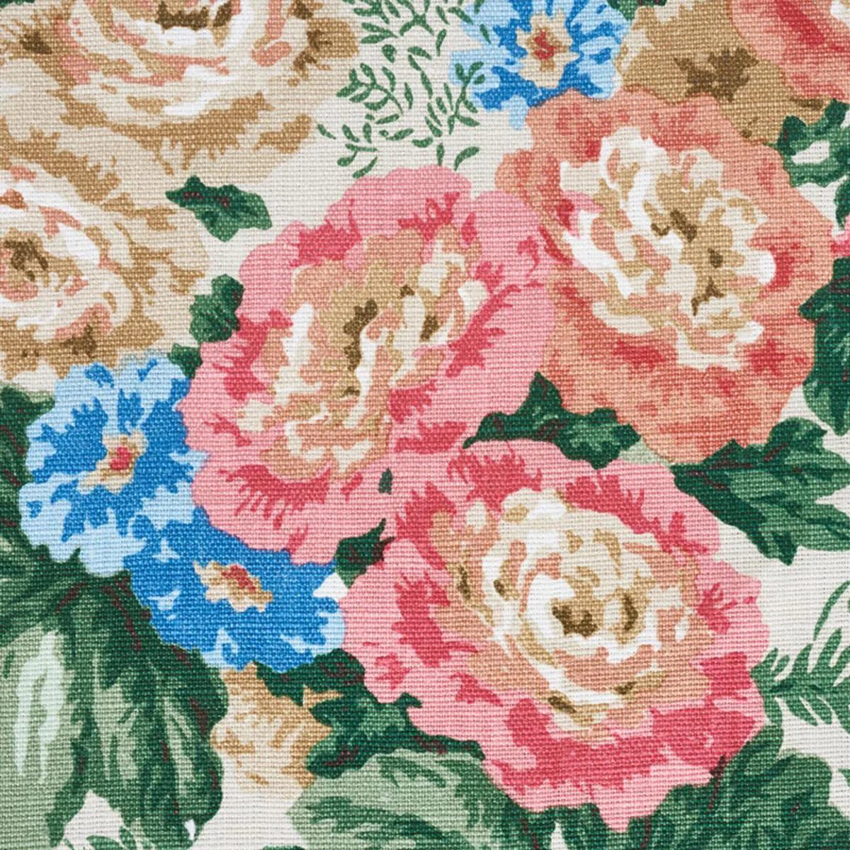 Schumacher 178111 Wycombe Park Red & Blue fabric swatch