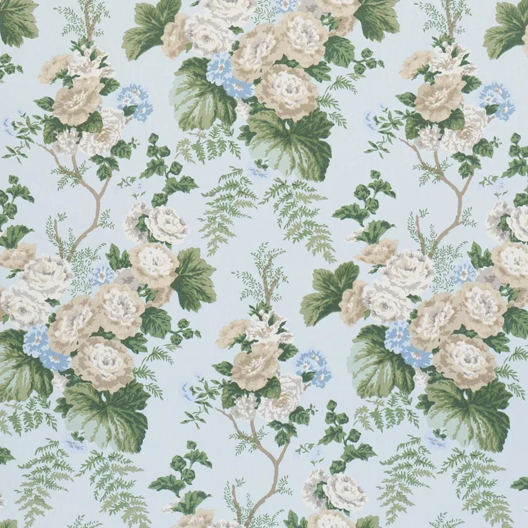Schumacher 178113 Wycombe Park Sky fabric swatch