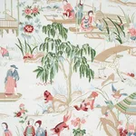Schumacher 176773 Yangtze River Aqua fabric swatch