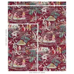 Schumacher 176772 Yangtze River Aubergine fabric swatch