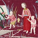 Schumacher 176772 Yangtze River Aubergine fabric swatch
