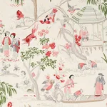 Schumacher 176774 Yangtze River Ivory fabric swatch