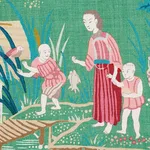 Schumacher 176770 Yangtze River Jade fabric swatch